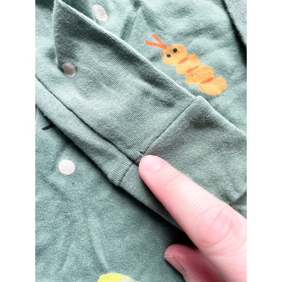 Toddler Christian Robinson for Target Green Caterpillar Cotton Pajamas Size 3T - Picture 2 of 5